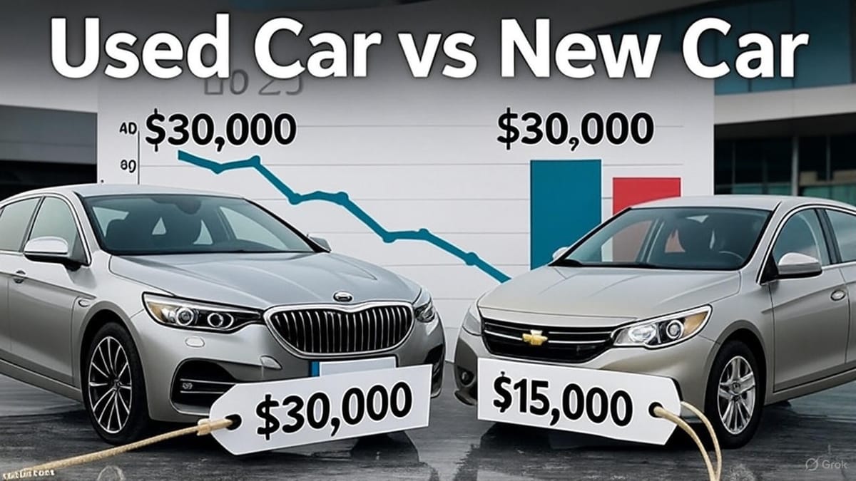Used Car vs New Car Comparison (Created Using Grok)